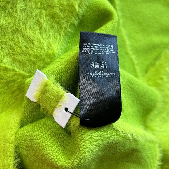 Aritzia Sunday Best Elsie Sweater Gleeful Green Sweetheart Neck Stretch Sz M - Picture 9 of 11